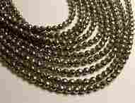 Pyrite Faceted Bead