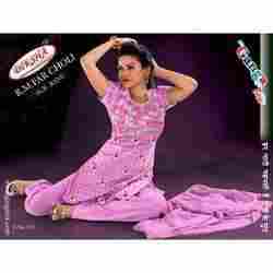 Ladies Printed Pink Contemporary Salwar Kameez
