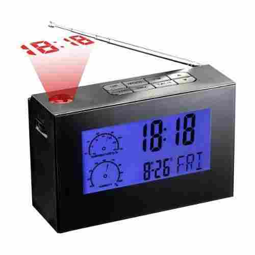 Radio Clock With Talking Projection Clock