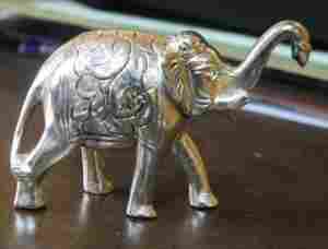 Silver Polish White Metal Elephant