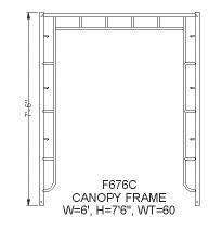6' Wide Canopy Frame