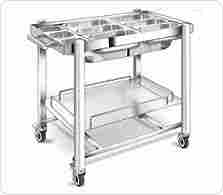 Stainless Steel Snacks Service Trolley