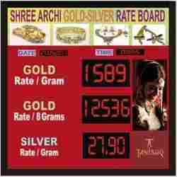 Gold And Silver Rate Display Board