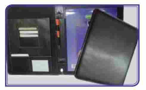 Bi Fold Leather Conference Folder with Pad