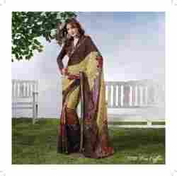 True Coffee Saree With Blouse