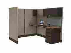 6'x6'x67"H Straight Worksurface Cubicle
