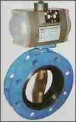 Double Flange Butterfly Valve With Pneumatic Rotary Actuator