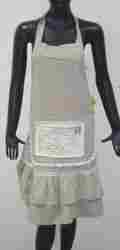 White Colour Printed Aprons