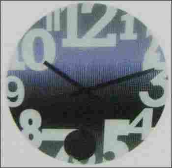 Glass Purple Wall Clock