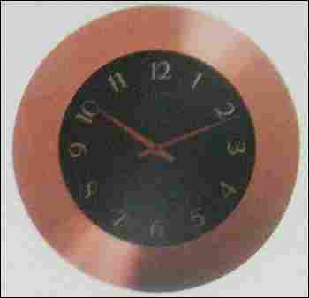 Metal Glass Copper Wall Clock