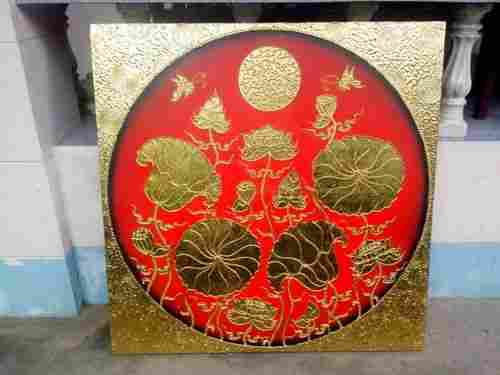 Golden Lotus Painting