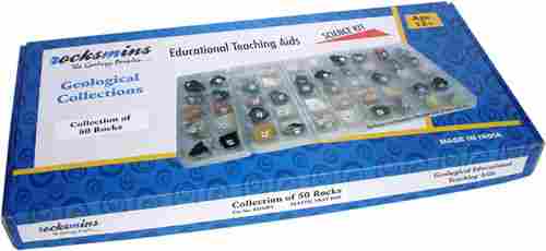Collection of 50 Rocks Plastic Tray Multicoloured Box