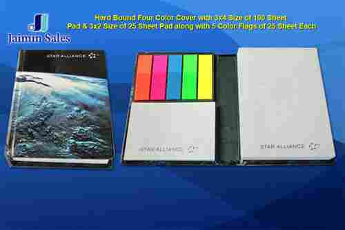 100 Sheet Hard Bound Four Color Pads