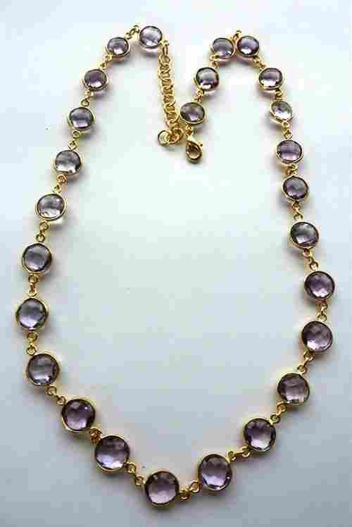 Amethyst Gold Plated Necklace