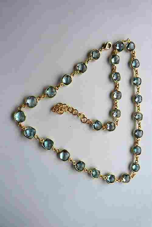 Blue Topaz Gold Plated Necklace