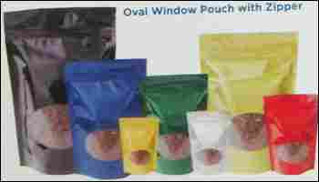 Oval Window Pouches With Zipper