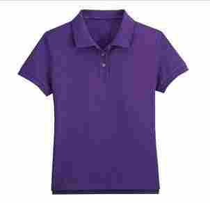 Short Sleeve Blank Purple Polo Shirt