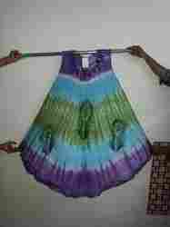Rayon Crepe Hand Print Female Umbrella Dress