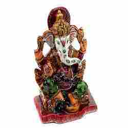 Wooden Designer Ganesh Statue