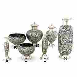 Brass Embossed Vases