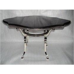 Aluminum Coffee Table With Marble Top