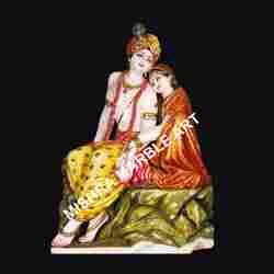 Colored Radha Krishna Statue