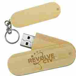 Wooden Pen Drive with Key Chain