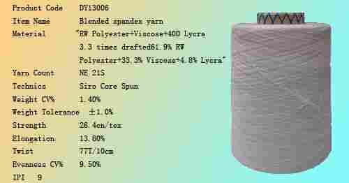 Polyester/Viscose Core Spun Yarn