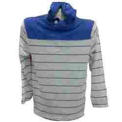 Blue Stripes Hooded T-Shirt