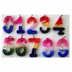 Multi Color Number Candle