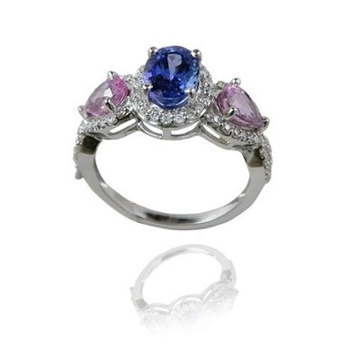 Timeless Pink And Blue Sapphire Ring