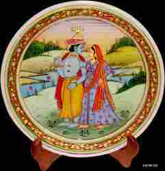 Marble Royal Rajasthan Plate Painting
