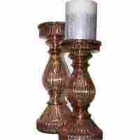 Decorative Glass Pillar Candle Holder