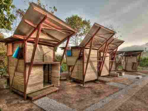 Small Iron Wood Prefab Houses With Butterfly Roof