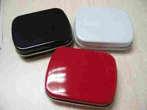 Small Rectangular Tin Case For Cosmetic