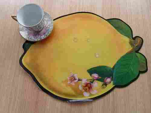 Foamed PE Placemat with Fruit and Flower Pattern