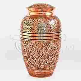 Copper Oak Brass Metal Cremation Urn