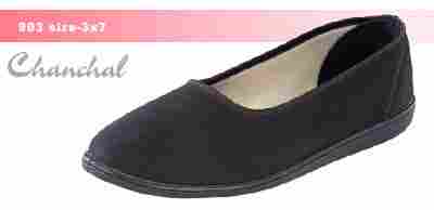 Ladies Black Color Belly Shoe