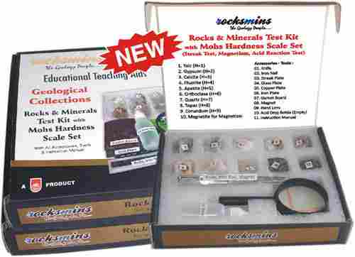 Rocks And Minerals Test Kit with Mohs Hardness Scale Set