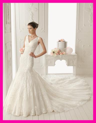 V-Neck Lace Bridal Gown