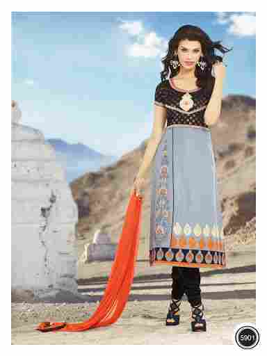 Chanderi Cotton Printed Dress Material