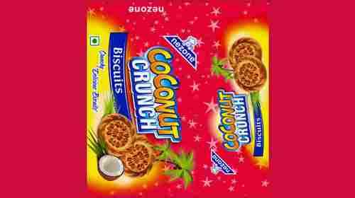 Coconut Crunch Biscuit Packaging Pouches