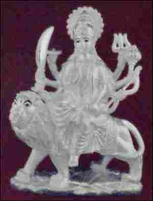 Durga Mata Silver Idol