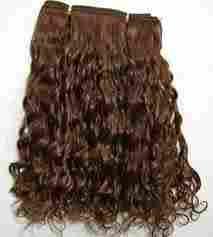 Brown Wefted Human Hair