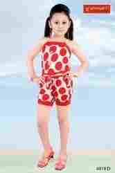 Red Printed Play Suit