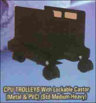 Cpu Trolley With Lockable Castor