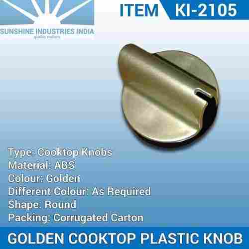 Round Shape Golden Cooktop Plastic Knob