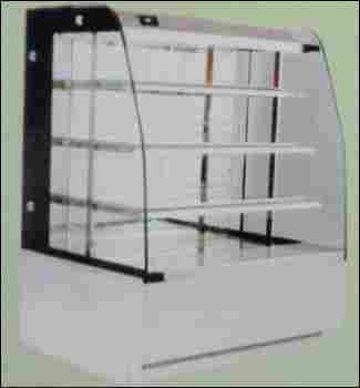 Ss Bend Glass Display Counters With Heating Element