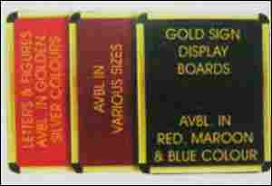 Gold Sign Display Board