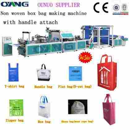 5 In 1 Non Woven Bag Making Machine With Online Handle Attach